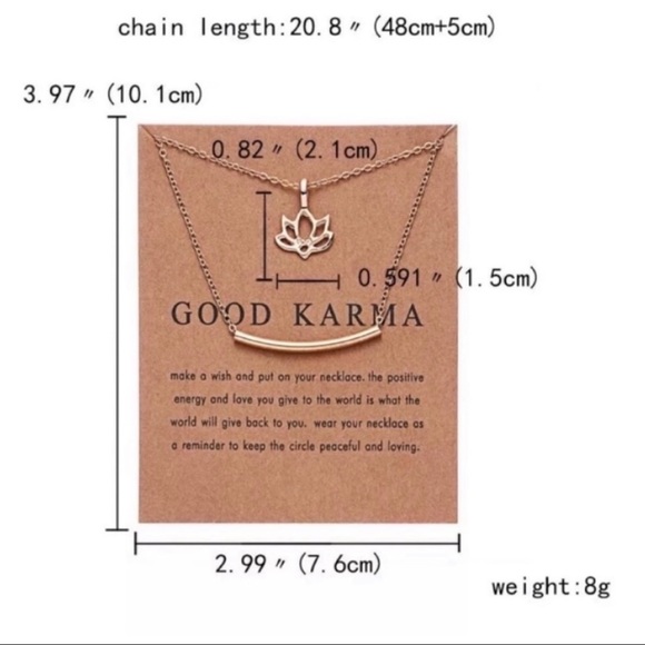 NWT Good Karma Lotus Flower Necklace - Picture 2 of 2